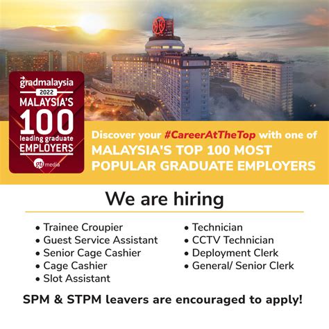 Jobs at Resorts World Genting.